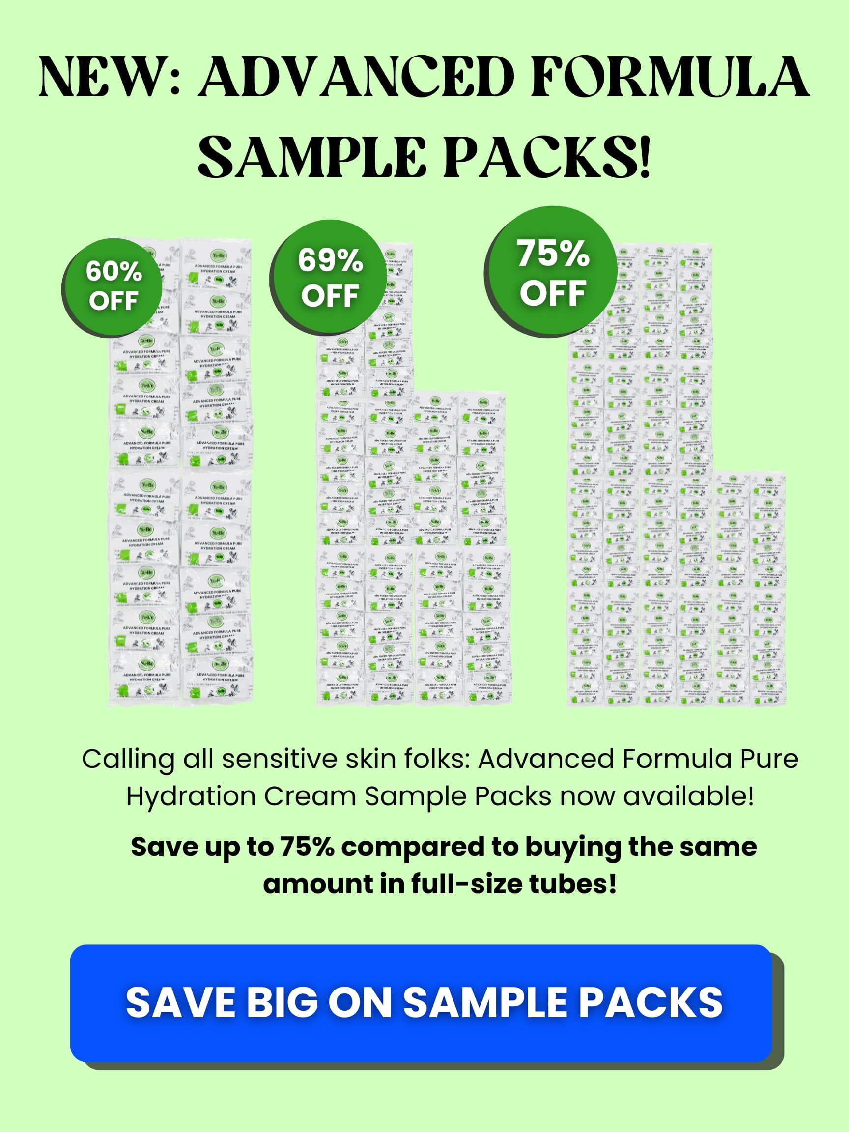 Yu-Be Advanced Formula Pure Hydration Cream Sample Packs are now available for purchase!