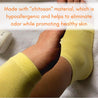 Super Smooth Skin Set - Yu-Be - Heel & Elbow Moisturizing Socks are made with chitosan material, which is hypoallergenic and helps to eliminate odor while promoting healthy skin