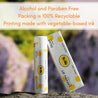 SPF30 Lip Therapy Stick Duo - Yu-Be - Alcohol and paraben free, 100% recyclable, and printing is made with vegetable-based ink