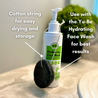 Charcoal Konjac Sponge - Yu-Be | Easy to use and store | For best results, use the sponge with the Yu-Be Hydrating Face Wash