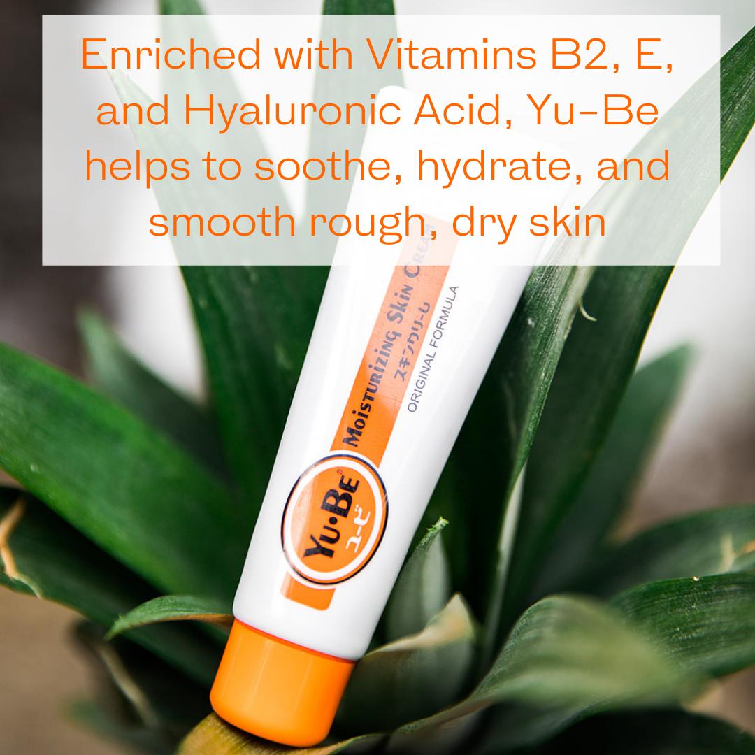 Moisturizing Skin Cream Tube - Yu-Be - Enriched with Vitamins B2, E, and hyaluronic acid, this moisturizer hydrates, soothes, and smooths out rough, dry skin